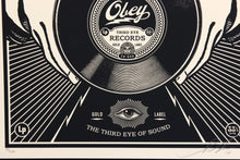 Charger l&#39;image dans la galerie, SHEPARD FAIREY 50 Shades Of Black 2013 - Third Eye Of Sound - Signed Screenprint
