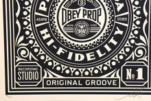 Load image into Gallery viewer, SHEPARD FAIREY 50 Shades Of Black 2013 - Original Groove - Signed Screenprint
