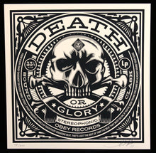 Charger l&#39;image dans la galerie, SHEPARD FAIREY 50 Shades Of Black 2013 - Death and Glory - Signed Screenprint
