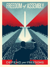 Load image into Gallery viewer, SHEPARD FAIREY Defend Freedom Of Assembly 2026 - Signed Screenprint
