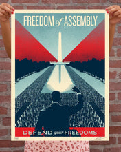 Load image into Gallery viewer, SHEPARD FAIREY Defend Freedom Of Assembly 2026 - Signed Screenprint
