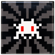 Load image into Gallery viewer, INVADER Black Sunset Tile - sculpture CERAMIQUE
