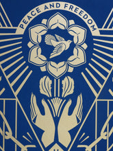 Load image into Gallery viewer, SHEPARD FAIREY Peace And Freedom 2024 - Signed Screenprint
