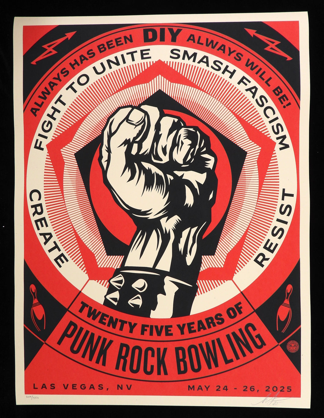 SHEPARD FAIREY Punk Rock Bowling 2025 - Signed Screenprint