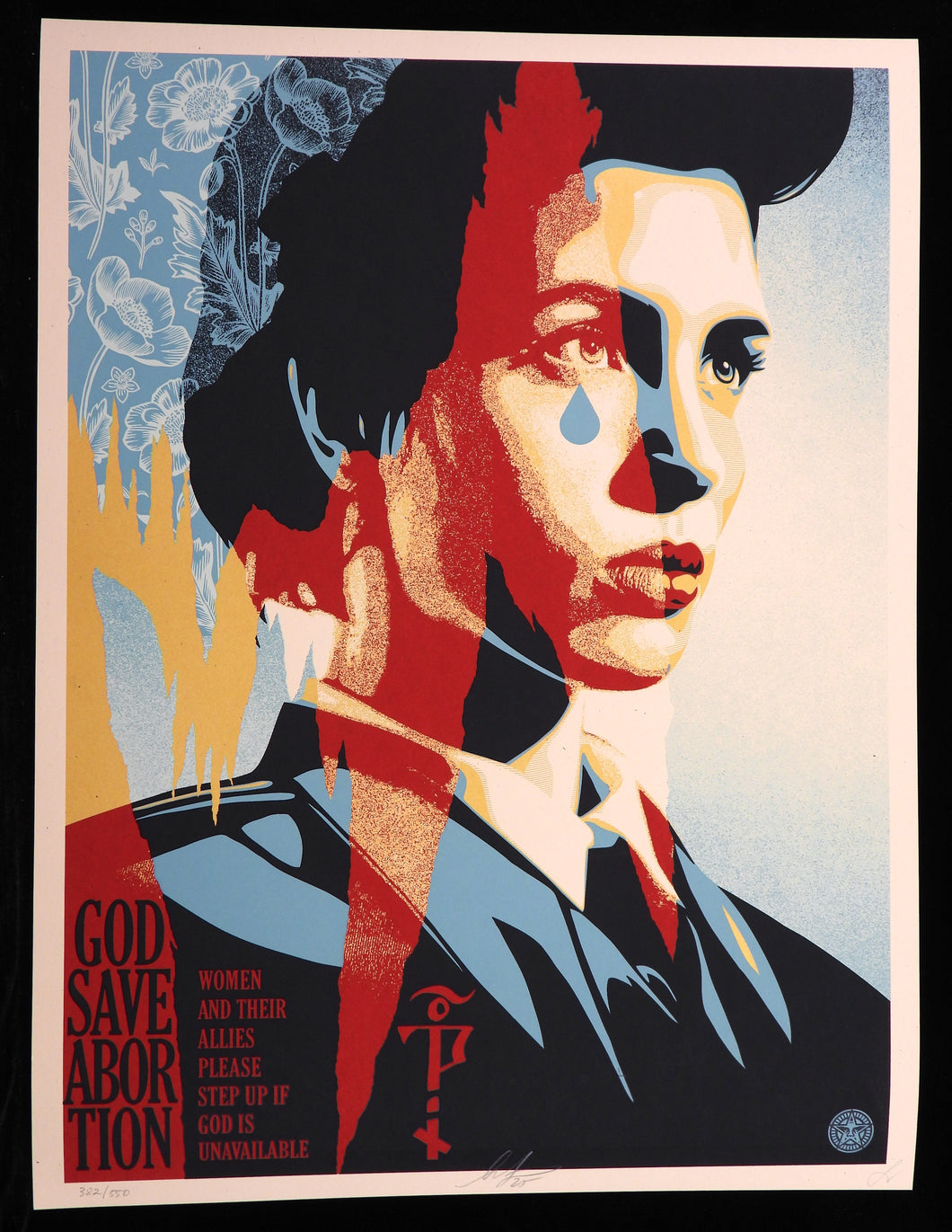 SHEPARD FAIREY God Save Abortion 2025 - Signed Screenprint
