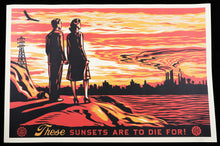 Charger l&#39;image dans la galerie, SHEPARD FAIREY These Sunsets Are To Die For - Signed Offset Lithograph
