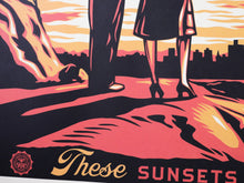 Charger l&#39;image dans la galerie, SHEPARD FAIREY These Sunsets Are To Die For - Signed Offset Lithograph
