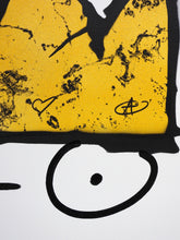 Charger l&#39;image dans la galerie, ZIEGLER T My Kid Just Ruined My Basquiat (Yellow Gold) - Signed painting on canvas
