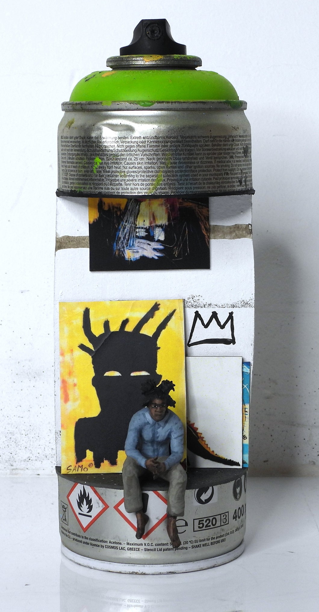 PERANONIMO Basquiat - signed sculpture on spraycan
