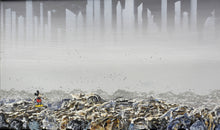 Charger l&#39;image dans la galerie, JEFF GILLETTE Futuristic City Dump - signed painting on canvas

