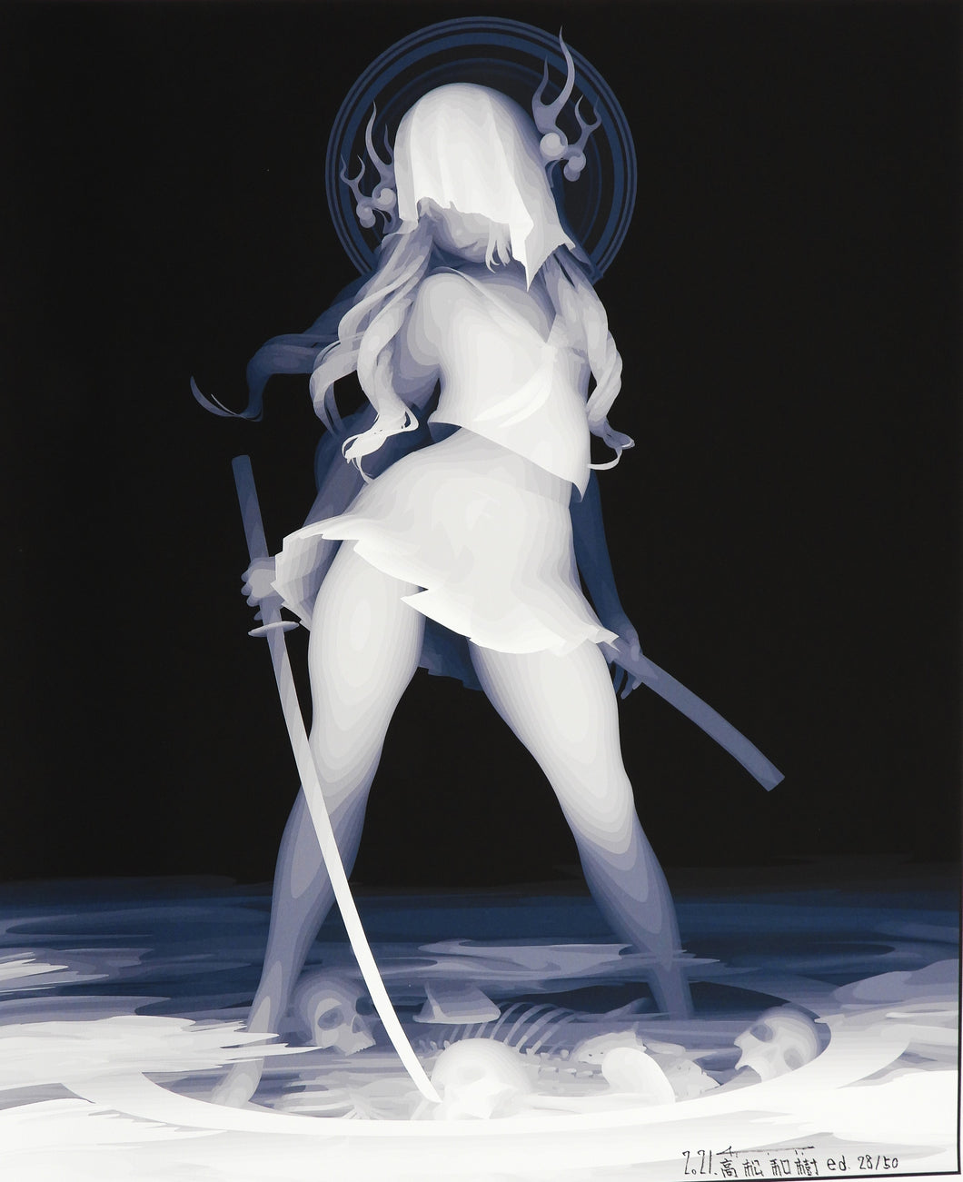 Kazuki Takamatsu : A Territory Of A High School Girl - signed print on canvas