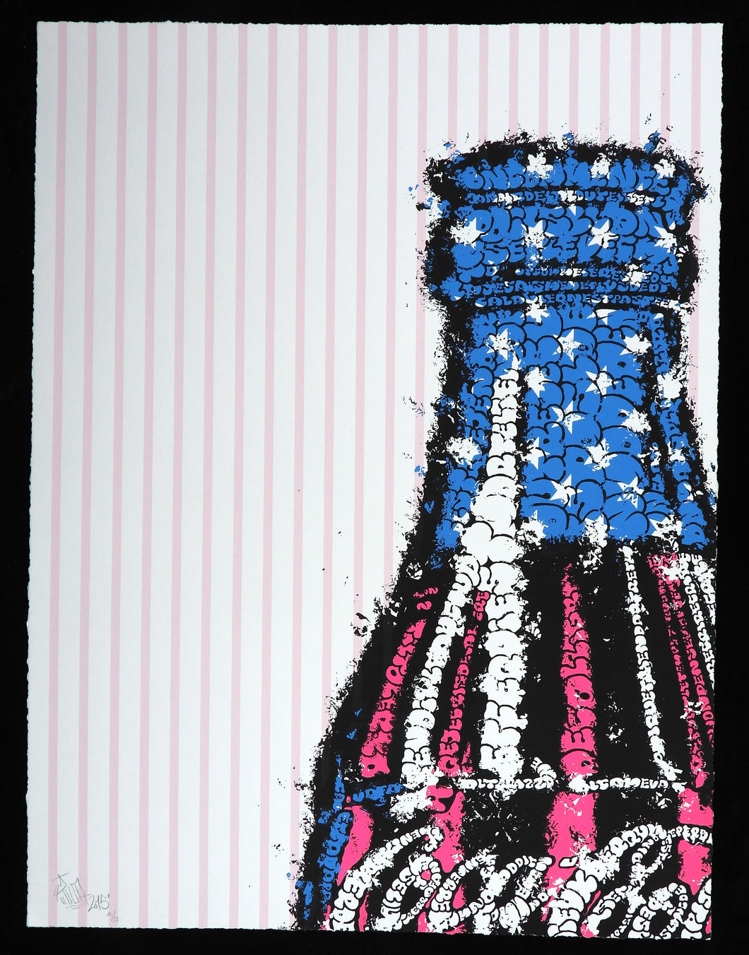TILT Coke Pink Lines - Signed screenprint