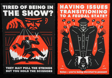 Charger l&#39;image dans la galerie, CLEON PETERSON The Power Plant, Lulled To Sleep, Tired Of The Show &amp; Feudal Troubles COMPLET SET  - Signed screenprint
