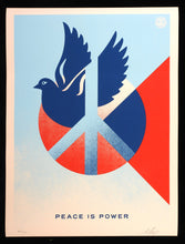 Charger l'image dans la galerie, SHEPARD FAIREY Peace Is Power Blue 2025 - Signed Screenprint
