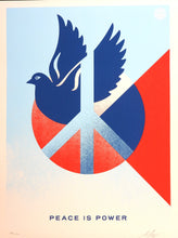 Charger l'image dans la galerie, SHEPARD FAIREY Peace Is Power Blue 2025 - Signed Screenprint
