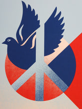 Charger l'image dans la galerie, SHEPARD FAIREY Peace Is Power Blue 2025 - Signed Screenprint
