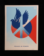 Charger l'image dans la galerie, SHEPARD FAIREY Peace Is Power Blue 2025 - Signed Screenprint
