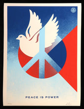 Charger l'image dans la galerie, SHEPARD FAIREY Peace Is Power Cream 2025 - Signed Screenprint
