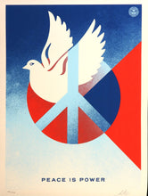 Charger l'image dans la galerie, SHEPARD FAIREY Peace Is Power Cream 2025 - Signed Screenprint
