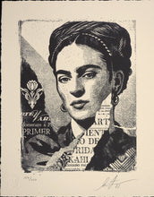 Charger l'image dans la galerie, SHEPARD FAIREY The Woman Who Defeated Pain (Frida Kahlo) - SIGNED Letterpress
