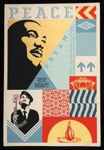 Load image into Gallery viewer, SHEPARD FAIREY Dream Of Peace Martin Luther King Jr 2026 - Signed Large Screenprint (Copie)
