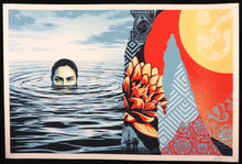 Charger l'image dans la galerie, SHEPARD FAIREY Ominous Ripples 2026 - Signed Large Screenprint

