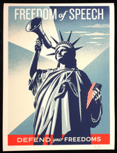 Load image into Gallery viewer, SHEPARD FAIREY Defend Freedom Of Speech 2026 - Signed Screenprint
