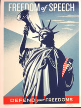 Load image into Gallery viewer, SHEPARD FAIREY Defend Freedom Of Speech 2026 - Signed Screenprint
