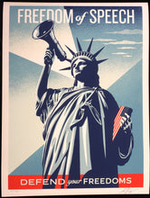 Load image into Gallery viewer, SHEPARD FAIREY Defend Freedom Of Speech 2026 - Signed Screenprint
