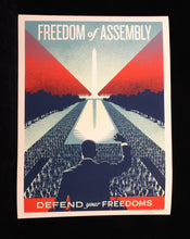 Load image into Gallery viewer, SHEPARD FAIREY Defend Freedom Of Assembly 2026 - Signed Screenprint
