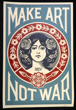 Charger l'image dans la galerie, SHEPARD FAIREY Make Art Not War Blue - Offset Lithograph

