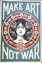 Charger l'image dans la galerie, SHEPARD FAIREY Make Art Not War Blue - Offset Lithograph

