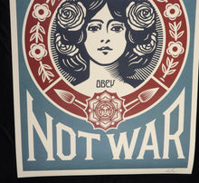 Charger l'image dans la galerie, SHEPARD FAIREY Make Art Not War Blue - Offset Lithograph
