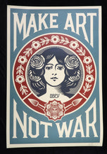 Charger l'image dans la galerie, SHEPARD FAIREY Make Art Not War Blue - Offset Lithograph
