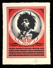 Load image into Gallery viewer, SHEPARD FAIREY Hendrix Fire - SIGNED Letterpress
