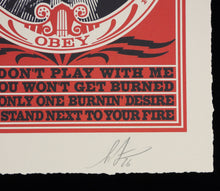 Load image into Gallery viewer, SHEPARD FAIREY Hendrix Fire - SIGNED Letterpress

