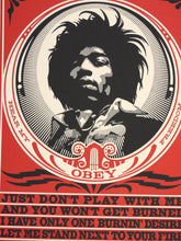Load image into Gallery viewer, SHEPARD FAIREY Hendrix Fire - SIGNED Letterpress
