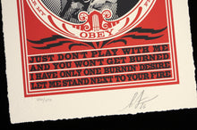 Load image into Gallery viewer, SHEPARD FAIREY Hendrix Fire - SIGNED Letterpress
