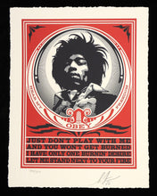 Load image into Gallery viewer, SHEPARD FAIREY Hendrix Fire - SIGNED Letterpress
