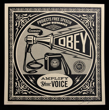 Charger l&#39;image dans la galerie, SHEPARD FAIREY Dance Floor Riot 2011 - Megaphone - Signed Screenprint
