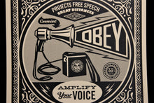 Charger l&#39;image dans la galerie, SHEPARD FAIREY Dance Floor Riot 2011 - Megaphone - Signed Screenprint
