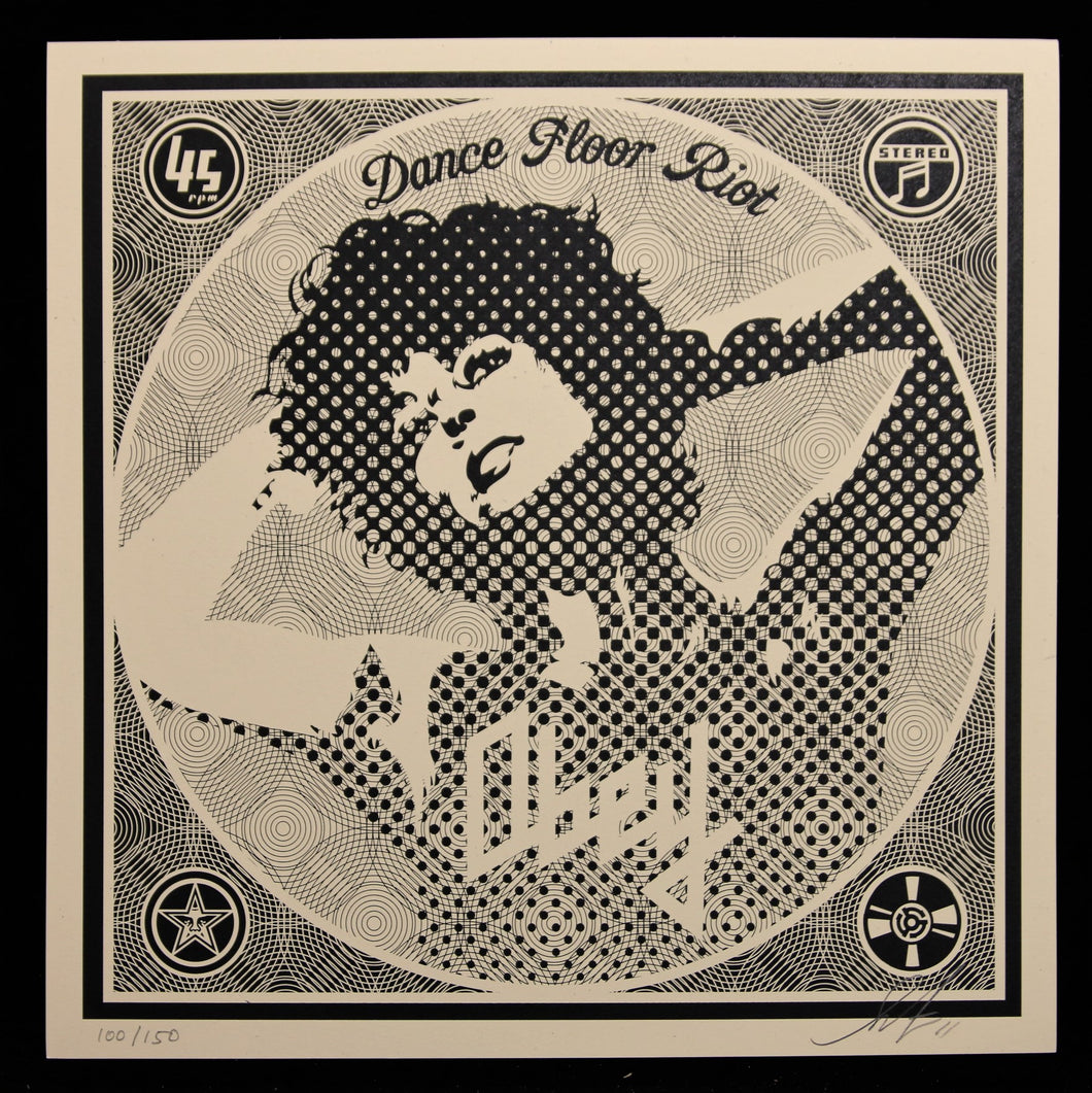 SHEPARD FAIREY Dance Floor Riot 2011 - New Wave Girl - Signed Screenprint