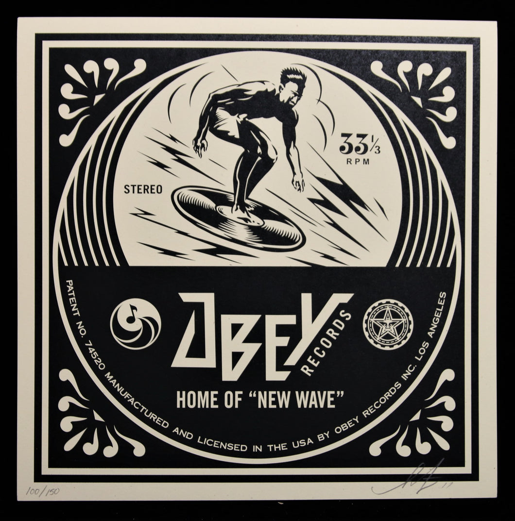 SHEPARD FAIREY Dance Floor Riot 2011 - New Wave Surfer - Signed Screenprint