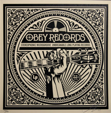 Charger l&#39;image dans la galerie, SHEPARD FAIREY Dance Floor Riot 2011 - Obey Fist Guitar - Screenprint
