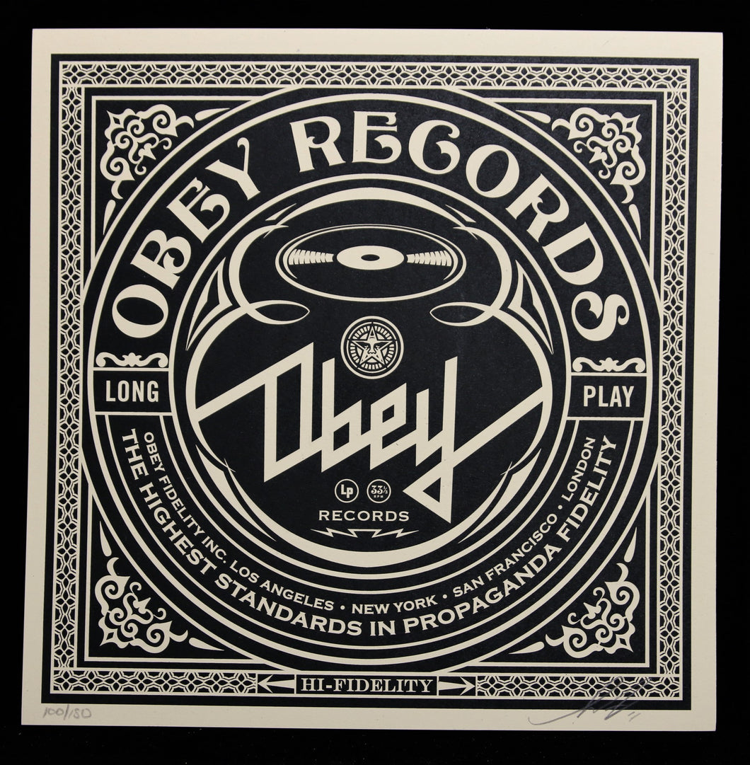 SHEPARD FAIREY Dance Floor Riot 2011 - Obey Script - Signed Screenprint