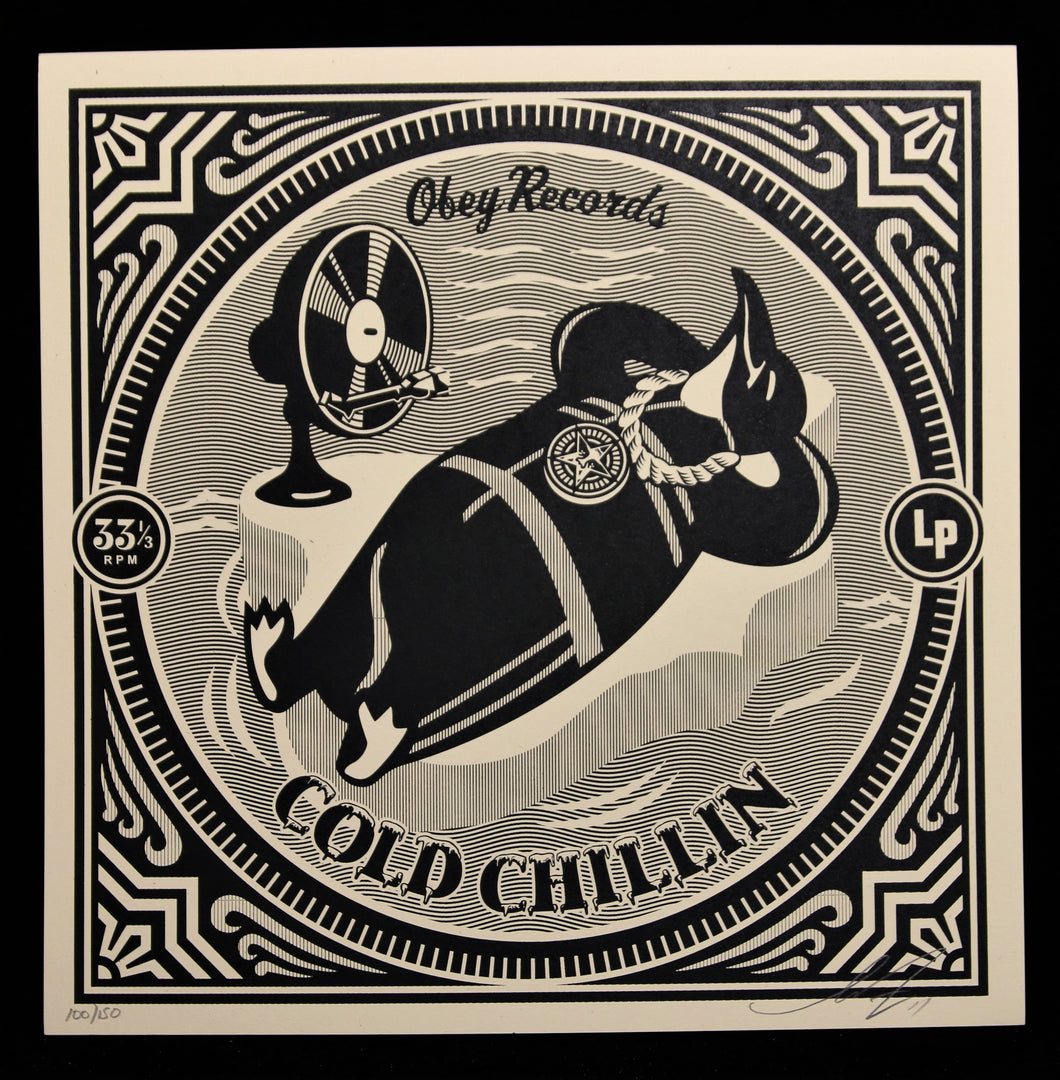 SHEPARD FAIREY Dance Floor Riot 2011 - Penguin Cold Chillin - Signed Screenprint