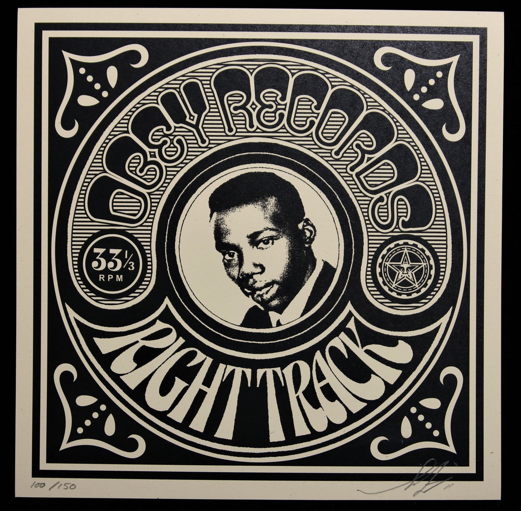 SHEPARD FAIREY Dance Floor Riot 2011 - Right Track - Screenprint