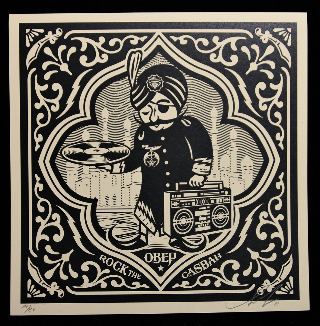 SHEPARD FAIREY Dance Floor Riot 2011 - Rock The Casbah - Signed Screenprint