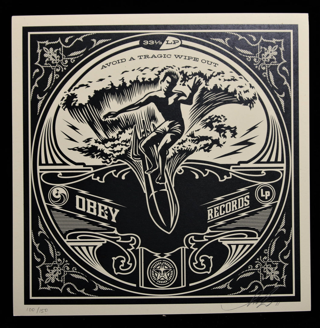 SHEPARD FAIREY Dance Floor Riot 2011 - Wipe Out - Signed Screenprint