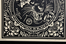 Charger l&#39;image dans la galerie, SHEPARD FAIREY Party At Moontower 2011 - Attack In Black - Signed Screenprint
